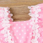 2pcs Baby Girl Lace Polka Dots Ruffle Top and Shorts Set  image 4