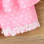 2pcs Baby Girl Lace Polka Dots Ruffle Top and Shorts Set  image 5