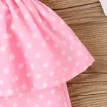 2pcs Baby Girl Lace Polka Dots Ruffle Top and Shorts Set  image 6