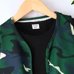 3pcs Kid Boy Solid Short-sleeve Tee and Camouflage Pocket Vest & Shorts Set  image 3
