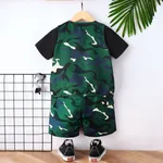 3pcs Kid Boy Solid Short-sleeve Tee and Camouflage Pocket Vest & Shorts Set  image 6