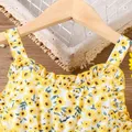 Toddler Girl Allover Floral Print Ruffle Belted Strappy Dress  image 3