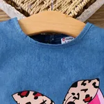 Baby Girl Cute Cat Print Ruffled Short-sleeve Dress   image 4