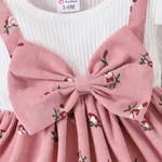 2pcs Baby Girl Floral Print Combo Dress with Headband Set    image 4