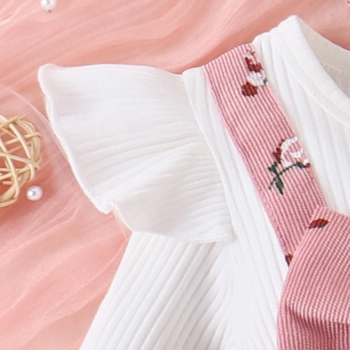 2pcs Baby Girl Floral Print Combo Dress with Headband Set    image 6