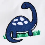 2pcs Baby Boy Dinosaur Embroidered Short-sleeve Tee and Solid Shorts Set  image 4