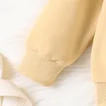 2pcs Baby Boy/Girl Bear & Letters Print Long-sleeve Sweatshirt and Pants Set  image 2