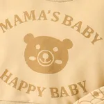 2pcs Baby Boy/Girl Bear & Letters Print Long-sleeve Sweatshirt and Pants Set  image 4
