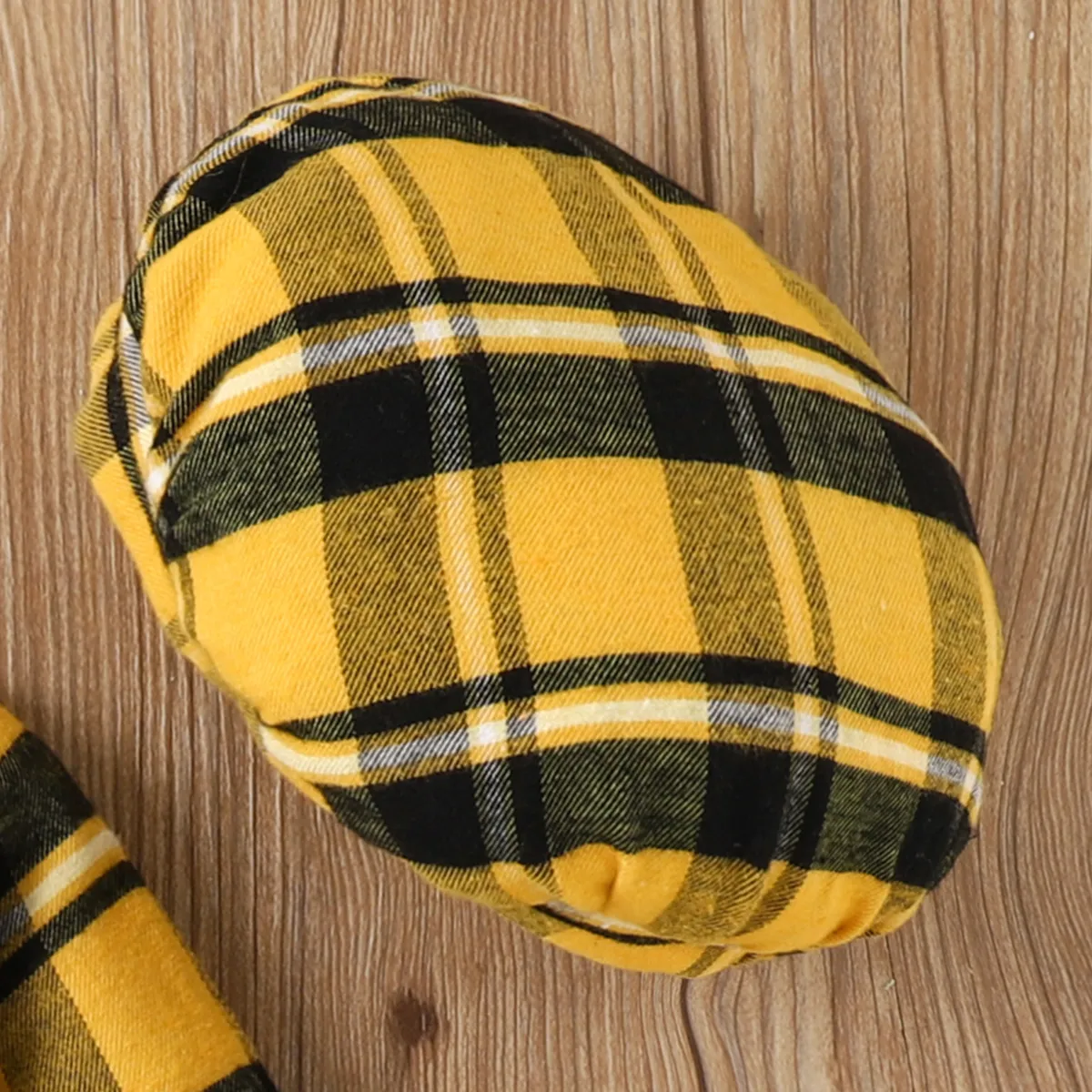 4pcs Toddler Girl Plaid Jacket & Skirt & Beret Hat and White Rib-knit Cami Top Set  Yellow big image 1
