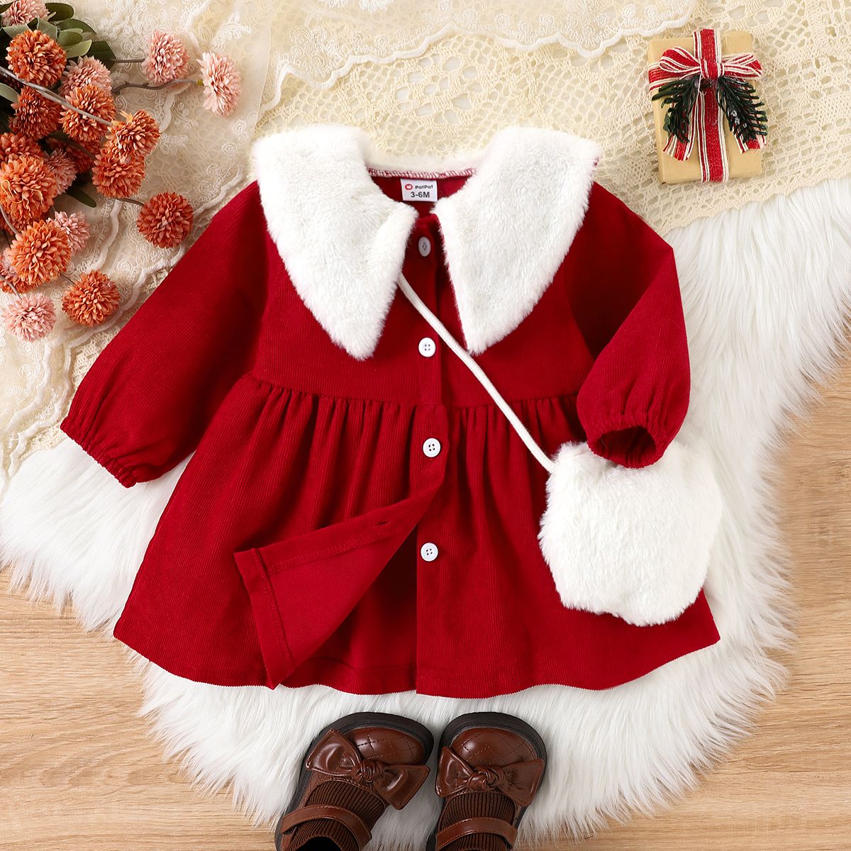 

2pcs Baby Girl Sweet Longsleeve Jacket/Dress Set