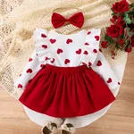 2pcs Baby Girl Heart-shaped Dress Set  image 2