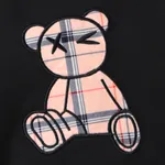 2pcs Kid Girl Bear Graphic Long-sleeve Sweatshirt and Plaid Pants Set  image 4