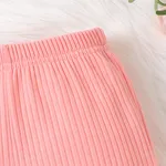 Baby Girl Solid Basic Ribbed Pants Pink image 5