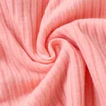 Baby Girl Solid Basic Ribbed Pants Pink image 6