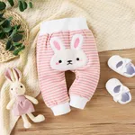 Baby Boy/Girl Childlike 3D Bear Pattern Casual Pants Pink