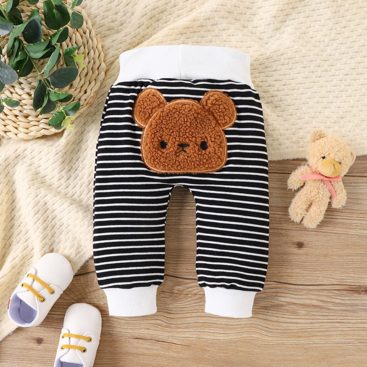 Baby Boy/Girl Childlike 3D Bear Pattern Casual Pants