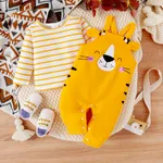 2pcs Baby Girl/Boy Lion Pattern Long Sleeve Set Yellow image 2