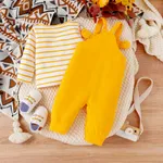 2pcs Baby Girl/Boy Lion Pattern Long Sleeve Set Yellow image 6