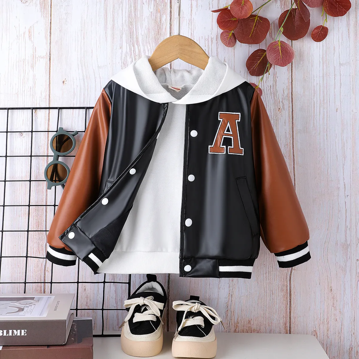Toddler Boy Avant-garde Letter Coat 