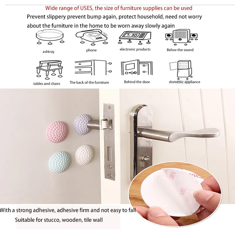 4 Pcs Silicone Knock-prevent Sticky Cushion  big image 8