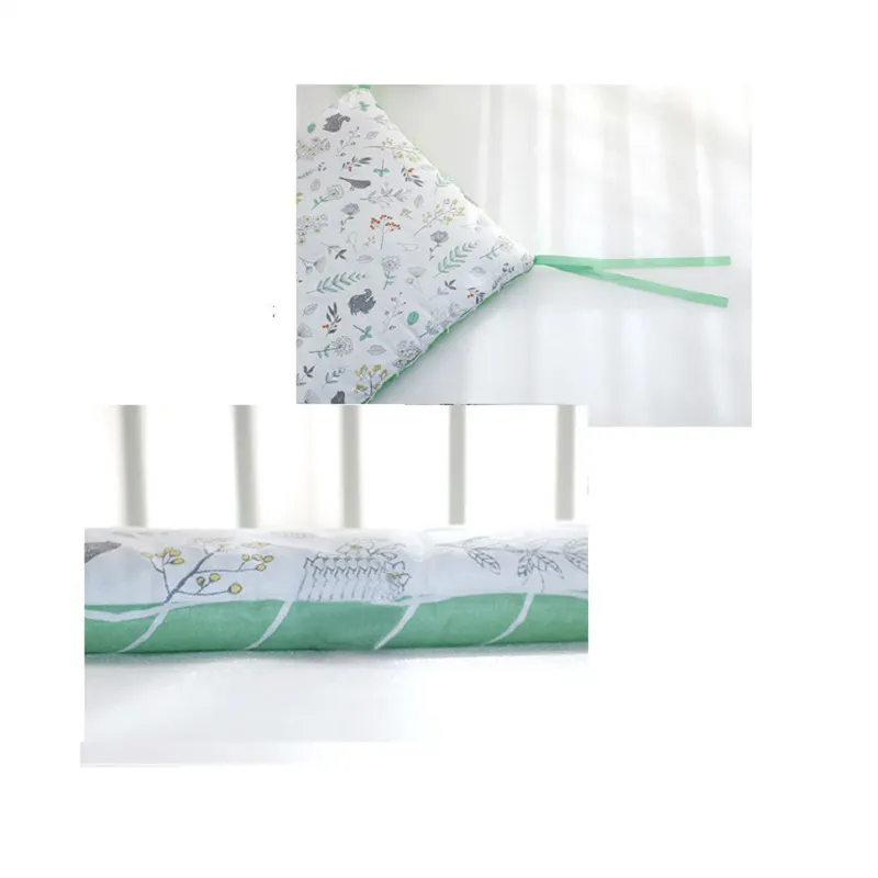 1-piece 100% Cotton Baby Bumper Cushion Pillow Bumpers In The Crib Baby Bed Protection Tour big image 3
