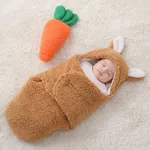 Newborn Solid Color Ear Anti-startle and Anti-kick Hooded Swaddles  image 3