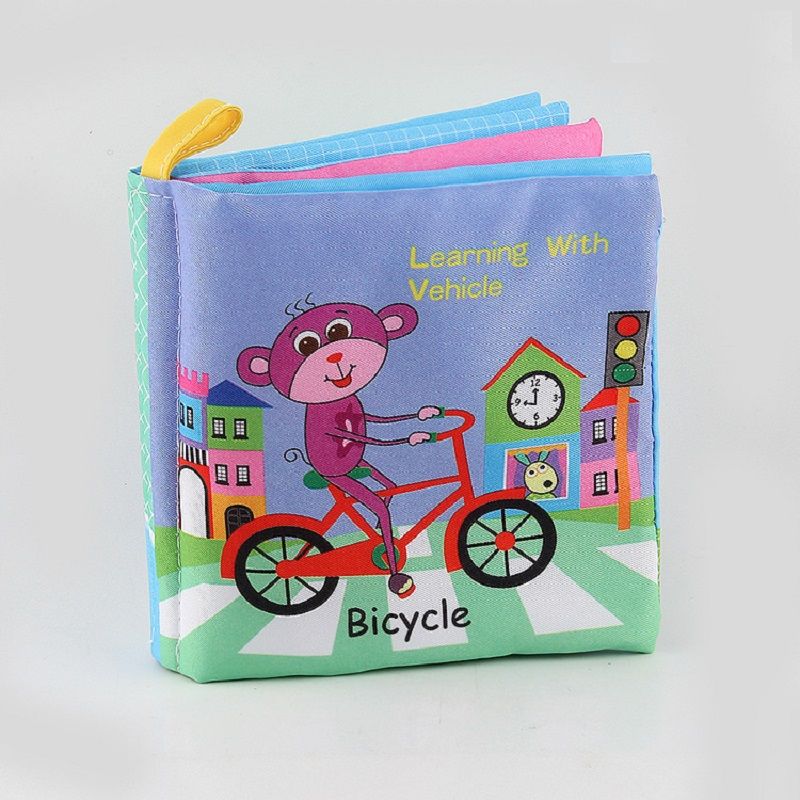 Cloth Baby Book Vegetable Fruit Vehicle Graphics Cloth book Touch and Feel Early Educational and Dev