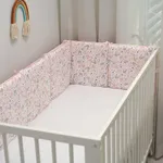 1-piece 100% Cotton Baby Crib Bumpers Removable Guard Rail Padded Circumference Bed Protection Safety Bed Side Rail Guard Protector  image 3