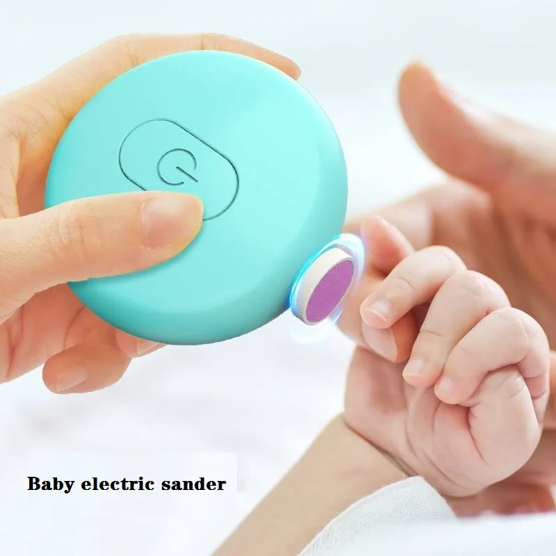 嬰兒電動指甲修剪器 新生兒電動指甲拋光器 指甲銼鑽 安全切割器 修剪器 腳趾和手指剪 藍色 big image 1
