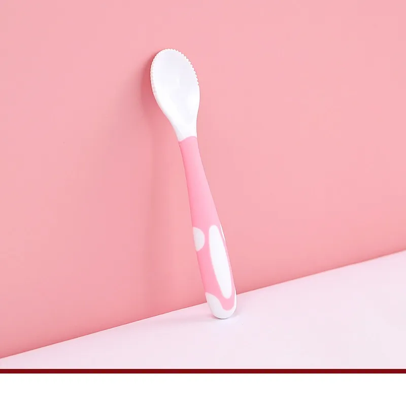 1pc/2pcs Baby Fruit Puree Scraper Spoon Mud Scraping Spoon with Teeth Baby Tableware Supplement Food Feeding Dishes Supplement Tools  big image 1