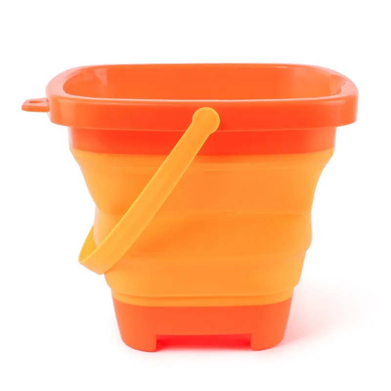 Folding Beach Bucket Toy Multifunction Portable Foldable Sand Buckets for Beach Outdoor Playing Water Sand Transport Storage  big image 1