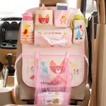 Baby Stroller Storage Bag Stroller Accessories Backseat Car Oxford Cloth Organizer Bag Baby Supplies Storage Pink