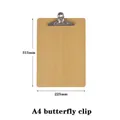 Wood Clipboard A4 Size Clipboard Butterfly Clip/Flat Head Clip Thickened Panel School Classroom Supplies  image 1