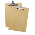 Wood Clipboard A4 Size Clipboard Butterfly Clip/Flat Head Clip Thickened Panel School Classroom Supplies  image 2