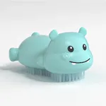 Baby-Cartoon-Shampoo-Duschbürste Kopfhaut-Kopf-Massagebürste Haarwaschkamm Baby-Badversorgung leicht zu greifen blau