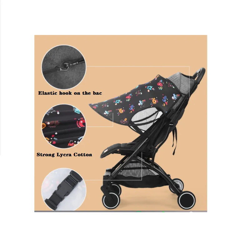 Protetor solar para carrinho de passeio universal toldo ajustável proteção solar proteção solar e chuva Multicolorido image 5