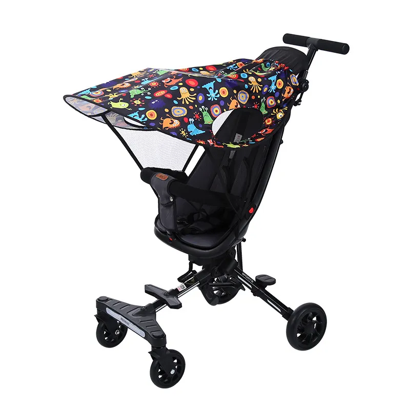 Protetor solar para carrinho de passeio universal toldo ajustável proteção solar proteção solar e chuva Multicolorido big image 1