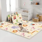 Baby Rug for Crawling Baby Toddlers Area Rugs Educational Play Mat Double-sided Cartoon Animals Transportation Pattern (70.87*59.06inch)  image 2