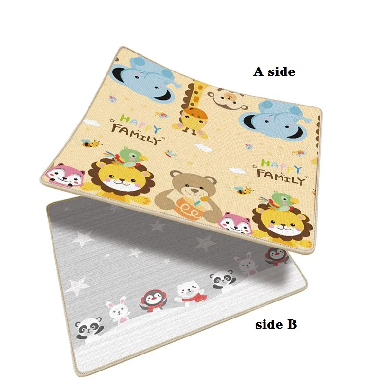 Tapete de bebê para rastejar tapete de jogo infantil tapetes de área infantil tapete de desenho animado (70,87*59,06 polegadas) Multicolorido big image 1
