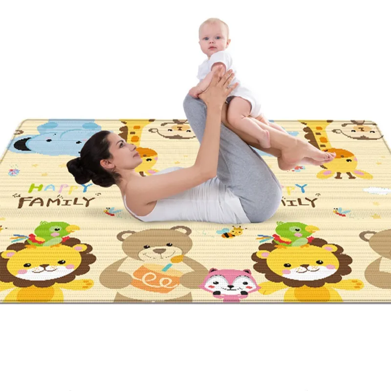 Tapete de bebê para rastejar tapete de jogo infantil tapetes de área infantil tapete de desenho animado (70,87*59,06 polegadas) Multicolorido image 5