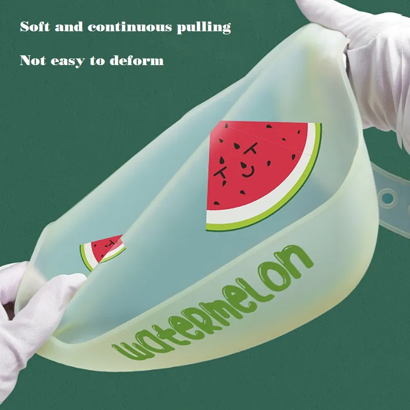 Baby Fruit Pattern Silicone Bibs Ultra Thin Soft Waterproof Feeding Bibs  big image 5