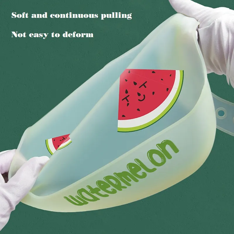 Baby Fruit Pattern Silicone Bibs Ultra Thin Soft Waterproof Feeding Bibs big image 5