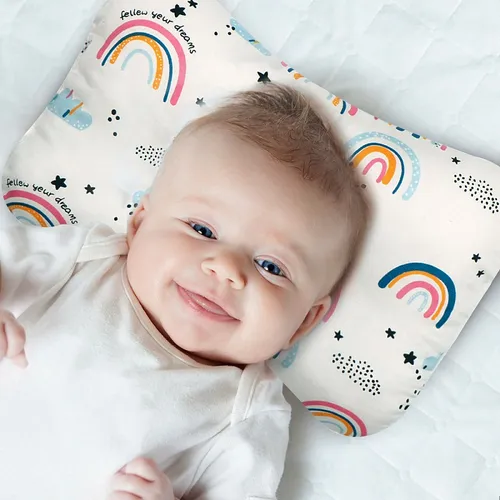  Unisex Pillow, Toddler Daycare/Preschool Pillow Breathable, Headrest for Strollers, Travel Pillow, Feeding Pillow