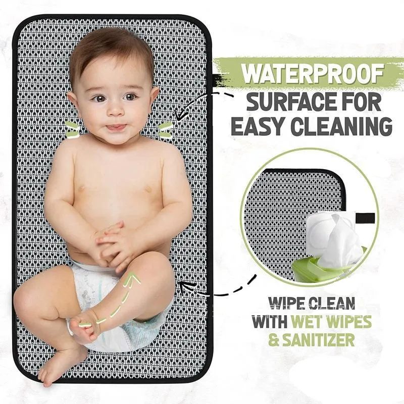 Portable Diaper Changing Pad Waterproof Foldable Baby Changing Mat Travel Lightweight Oxford Cloth Changing Pads big image 5