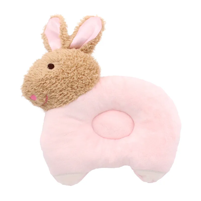 Portable, Animal Shape Orthopedic Pillow, Soft Breathable Cool, Multifunction Small Pillow for Baby Light Pink big image 1