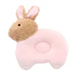 Portable, Animal Shape Orthopedic Pillow, Soft Breathable Cool, Multifunction Small Pillow for Baby Light Pink
