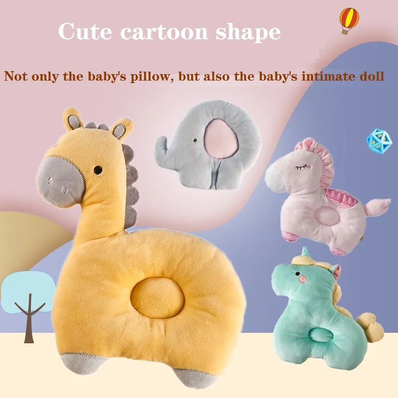 Portable, Animal Shape Orthopedic Pillow, Soft Breathable Cool, Multifunction Small Pillow for Baby big image 2