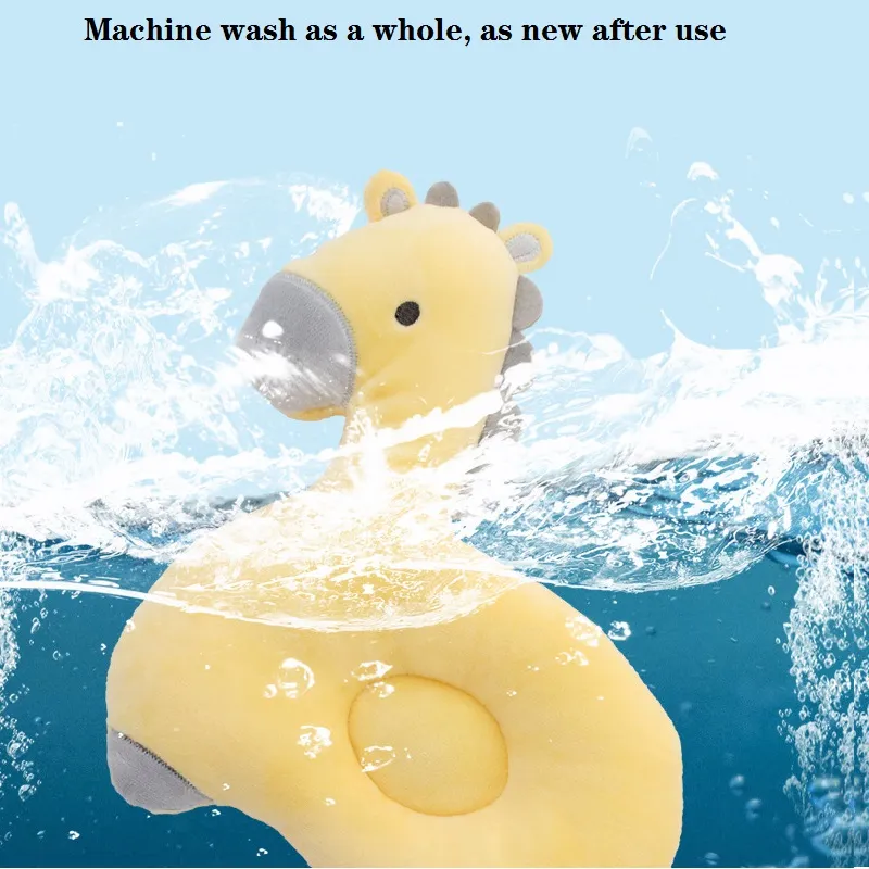 Portable, Animal Shape Orthopedic Pillow, Soft Breathable Cool, Multifunction Small Pillow for Baby big image 5