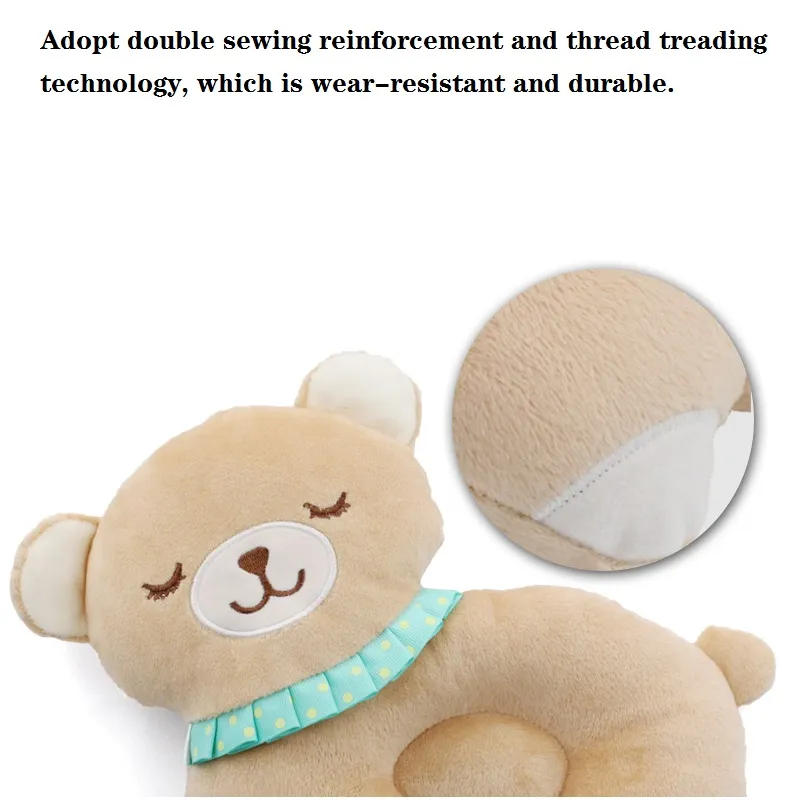 Portable, Animal Shape Orthopedic Pillow, Soft Breathable Cool, Multifunction Small Pillow for Baby big image 6