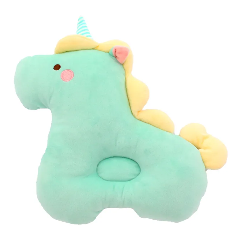 Portable, Animal Shape Orthopedic Pillow, Soft Breathable Cool, Multifunction Small Pillow for Baby Green